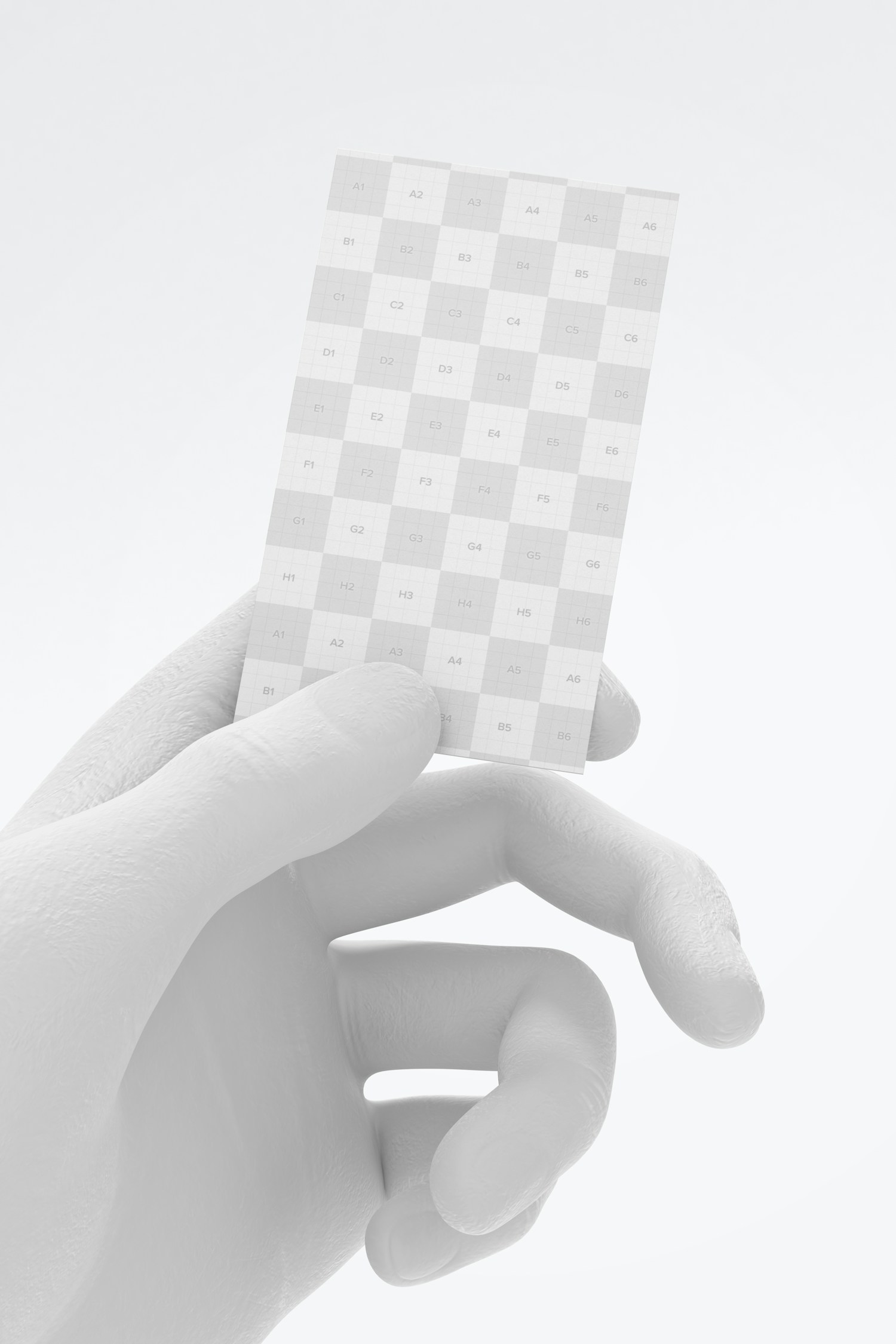 US Portrait Business Card with Hand Mockup