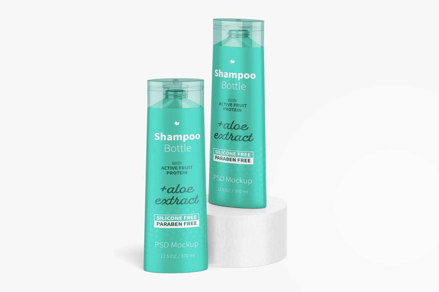 12.5 oz Shampoo Bottles Mockup