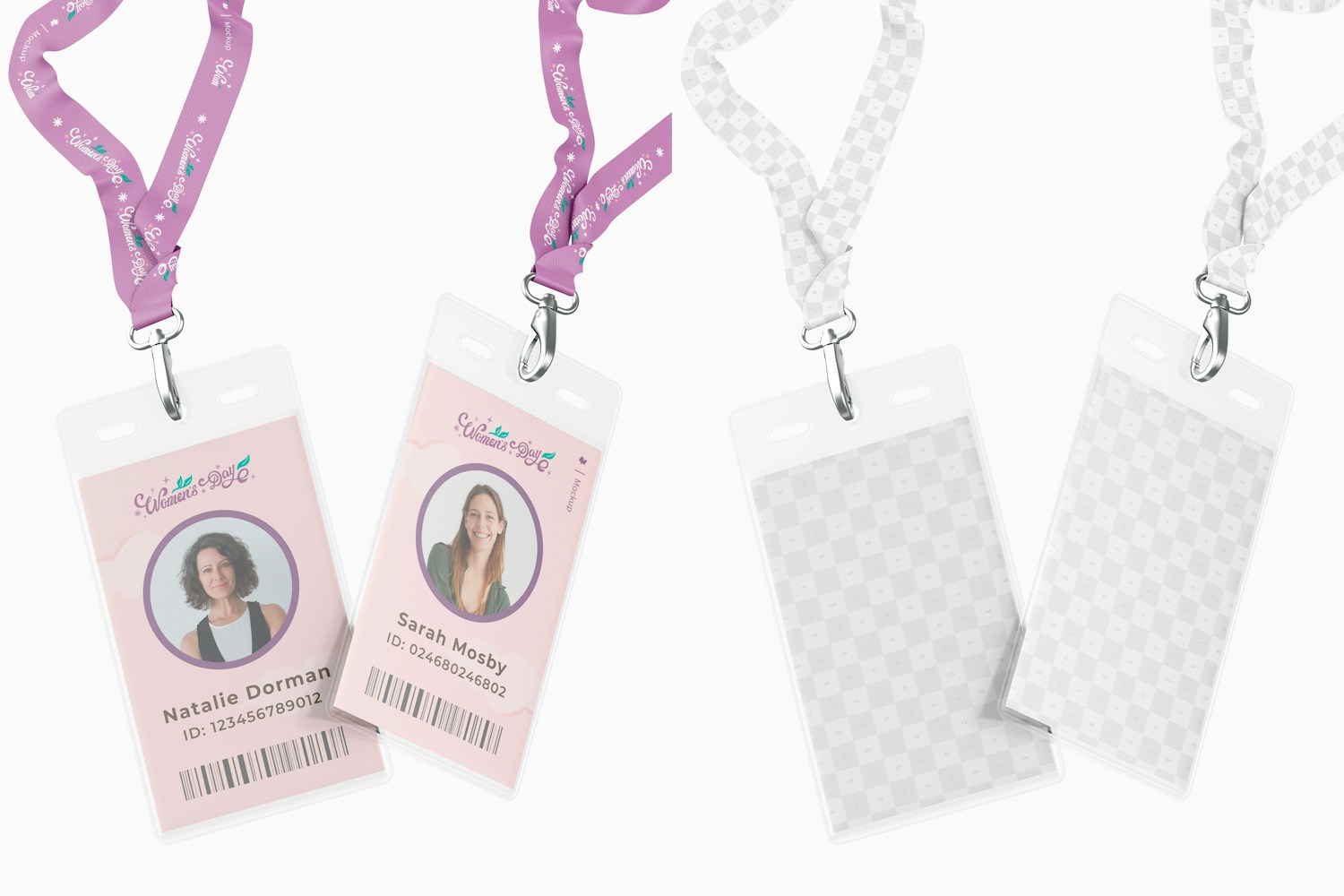 Plastic ID Cards Mockup, Floating