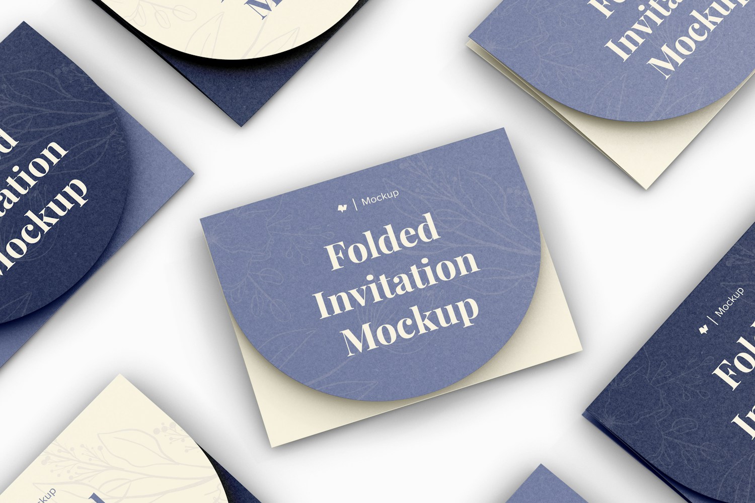 Folded Invitation Mockup, Mosaic