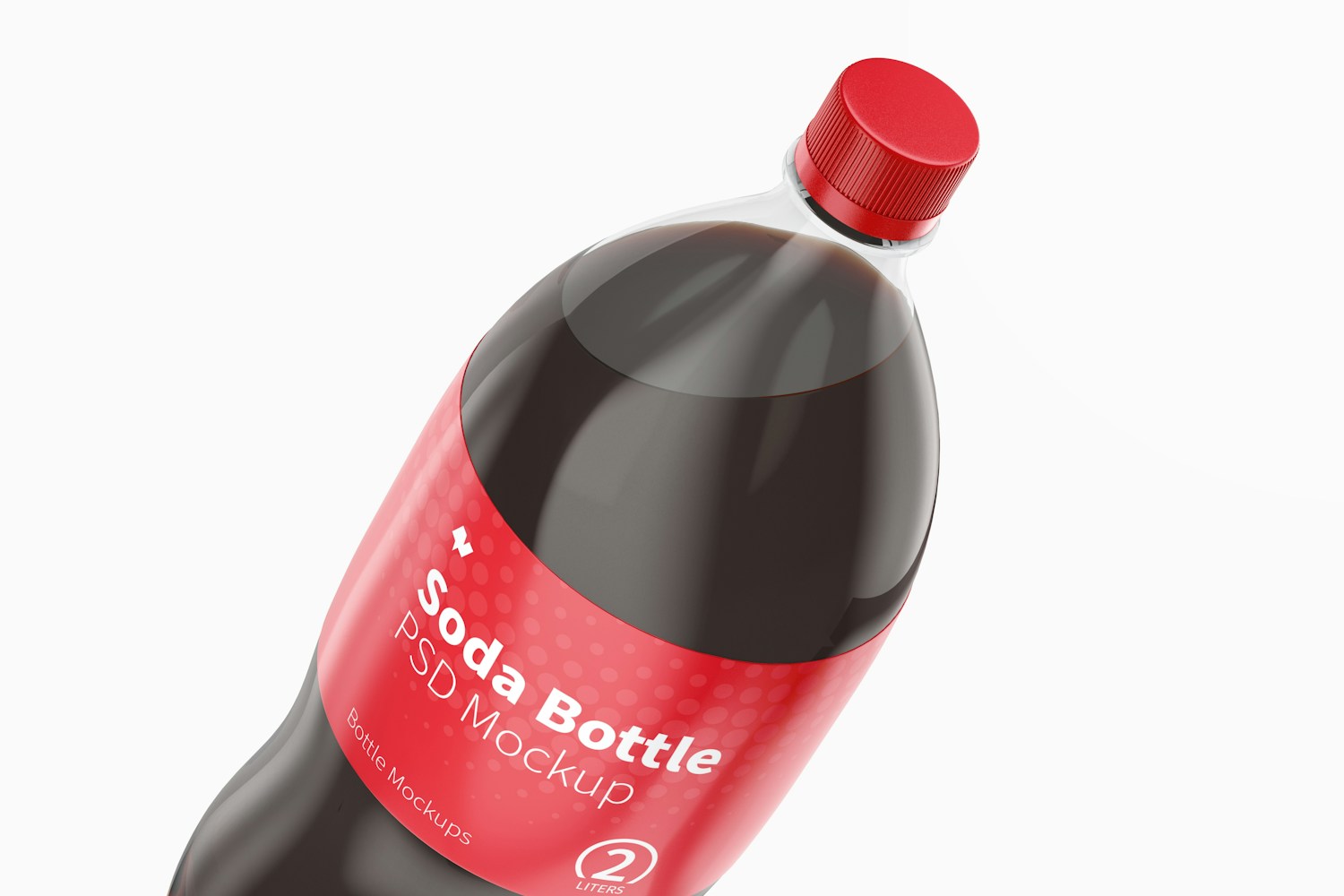 2L Coke Bottles Mockup, Close Up