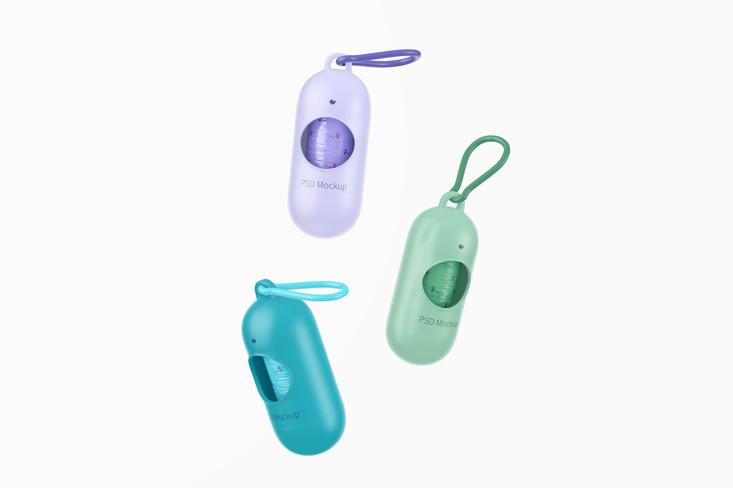 Pet Bag Dispensers Mockup, Floating Pet Bag Dispensers Mockup, Floating