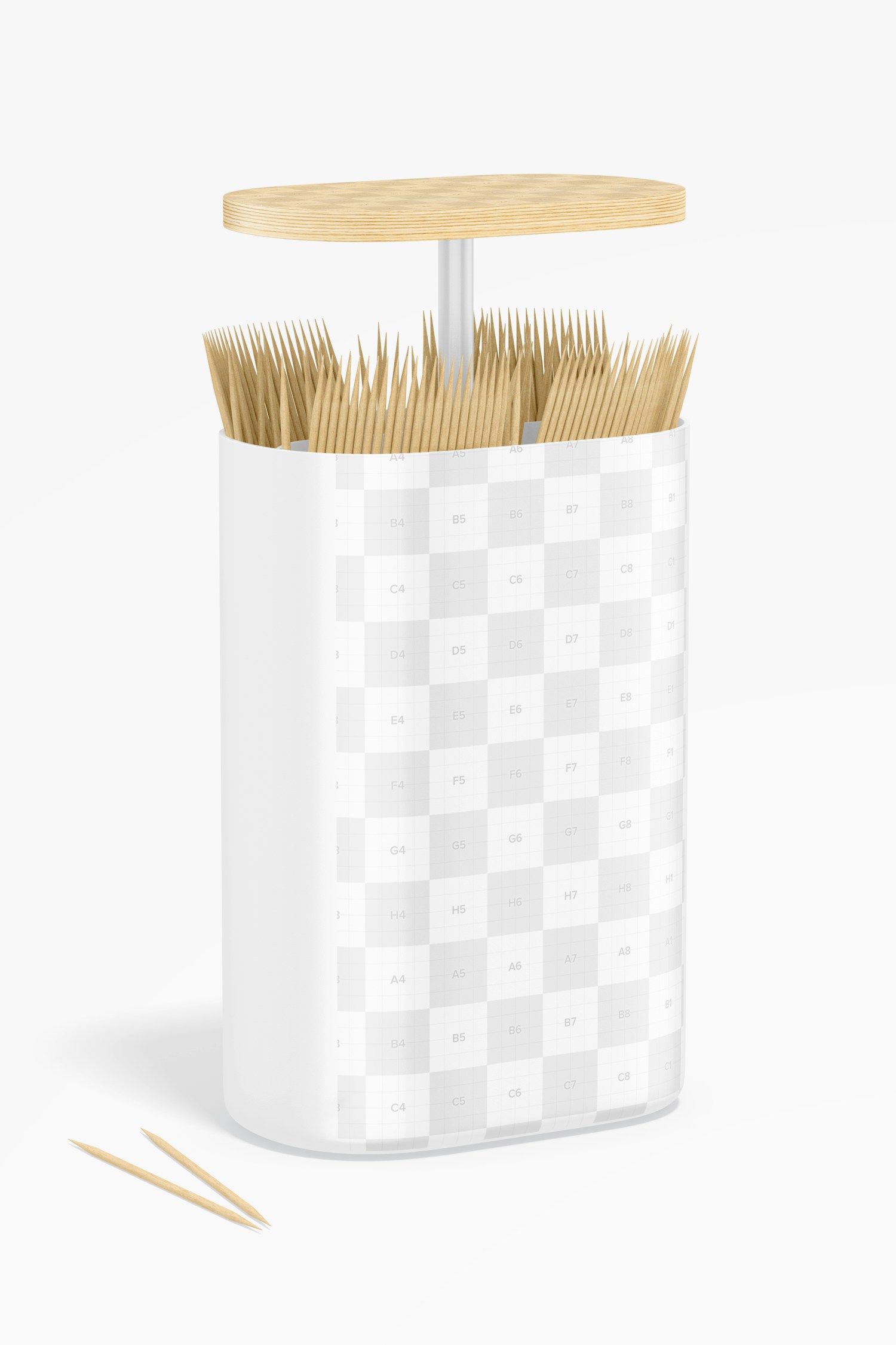 Plastic Toothpick Dispenser Mockup, Opened