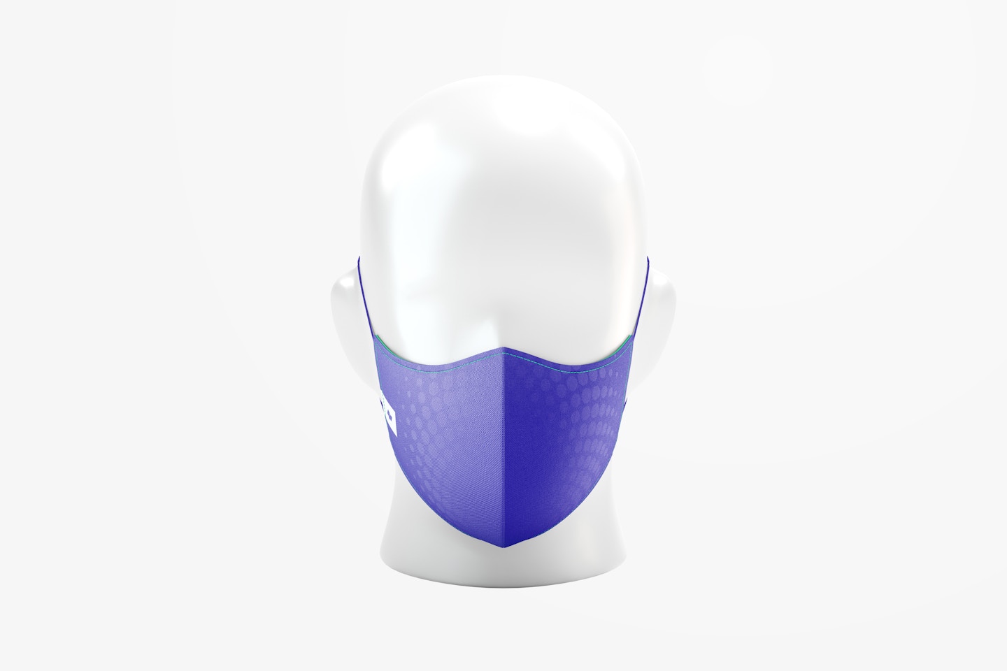 Face Mask with Elastic Bands Mockup, Front View