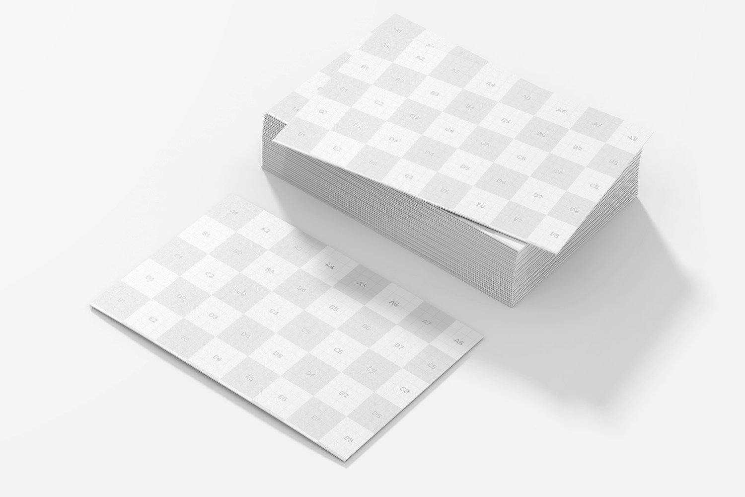 UK Landscape Business Cards Mockup, Stacked Set UK Landscape Business Cards Mockup, Stacked Set