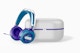 Headphones with Case Mockup, Leaned
