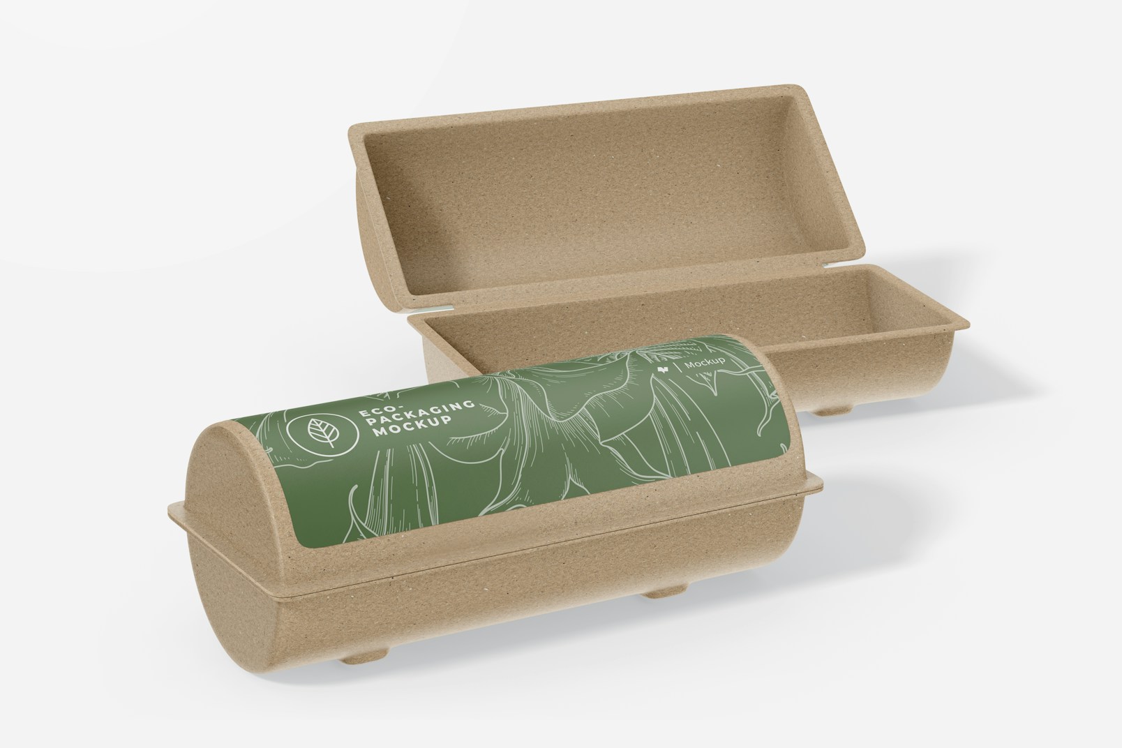 Long Biodegradable Food Packaging Mockup