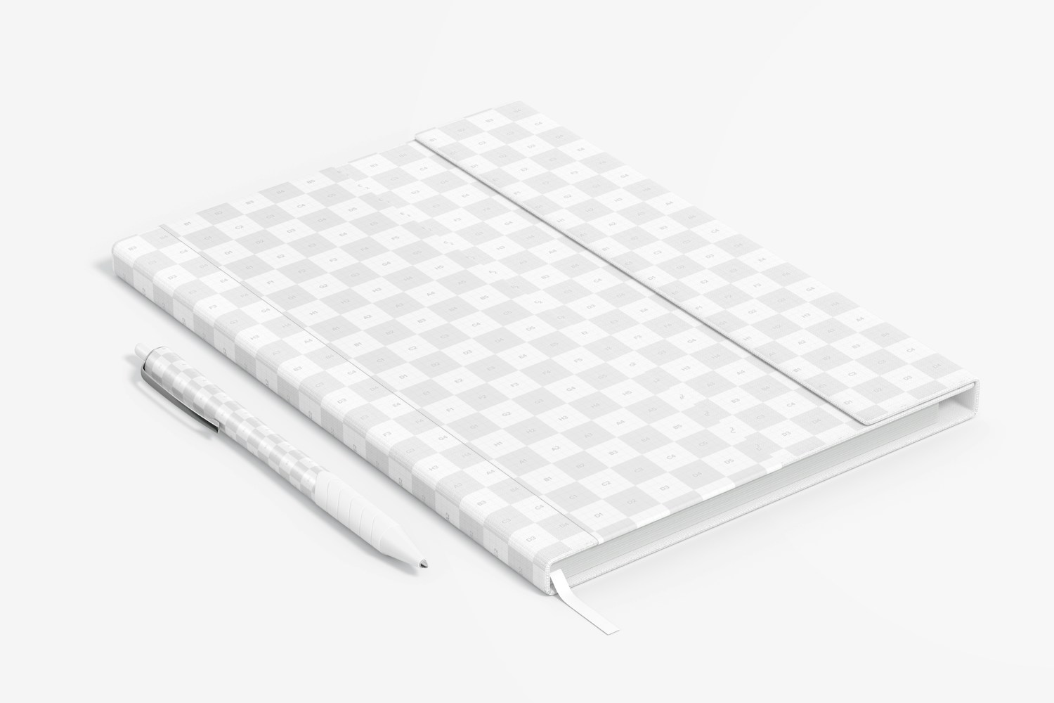 Notebook with Magnetic Flap Mockup
