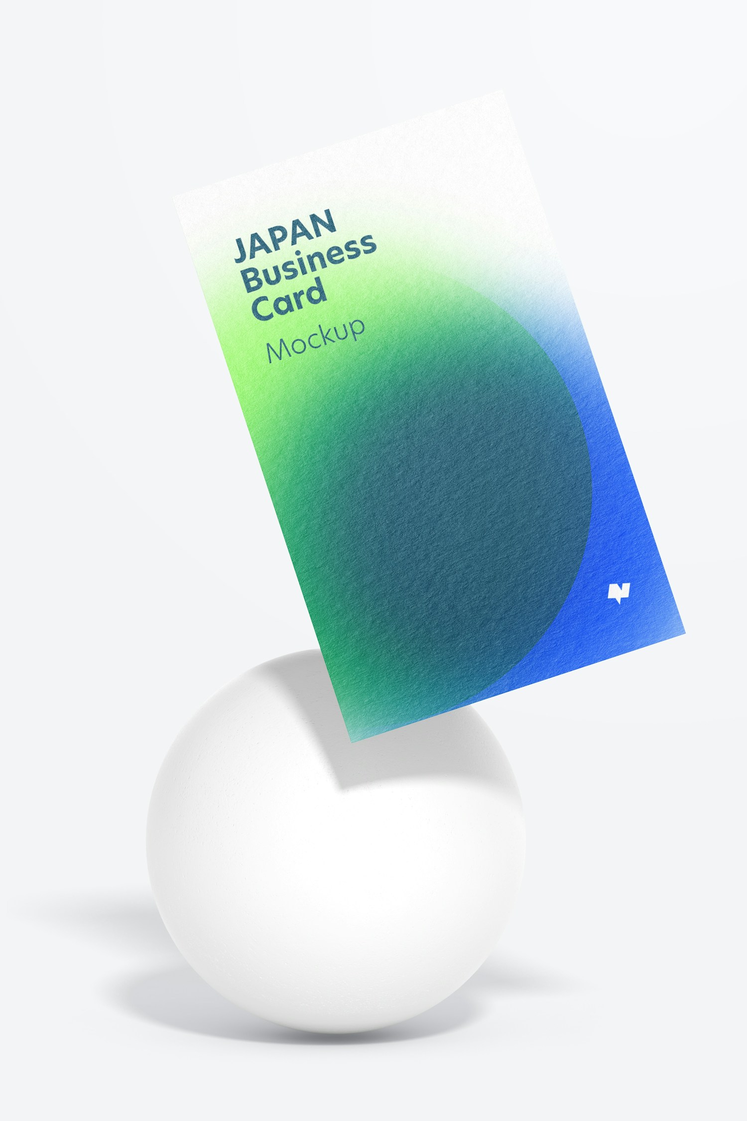 Maqueta de Tarjeta de Presentación Japón Vertical, Flotando