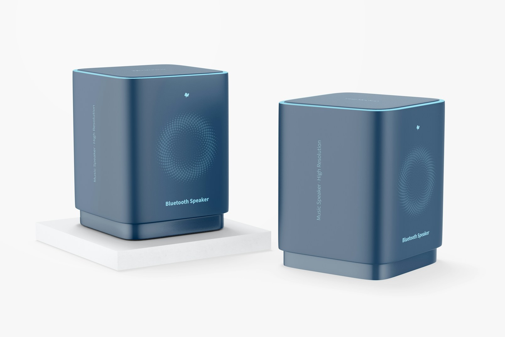 Squared Bluetooth Speakers Mockup
