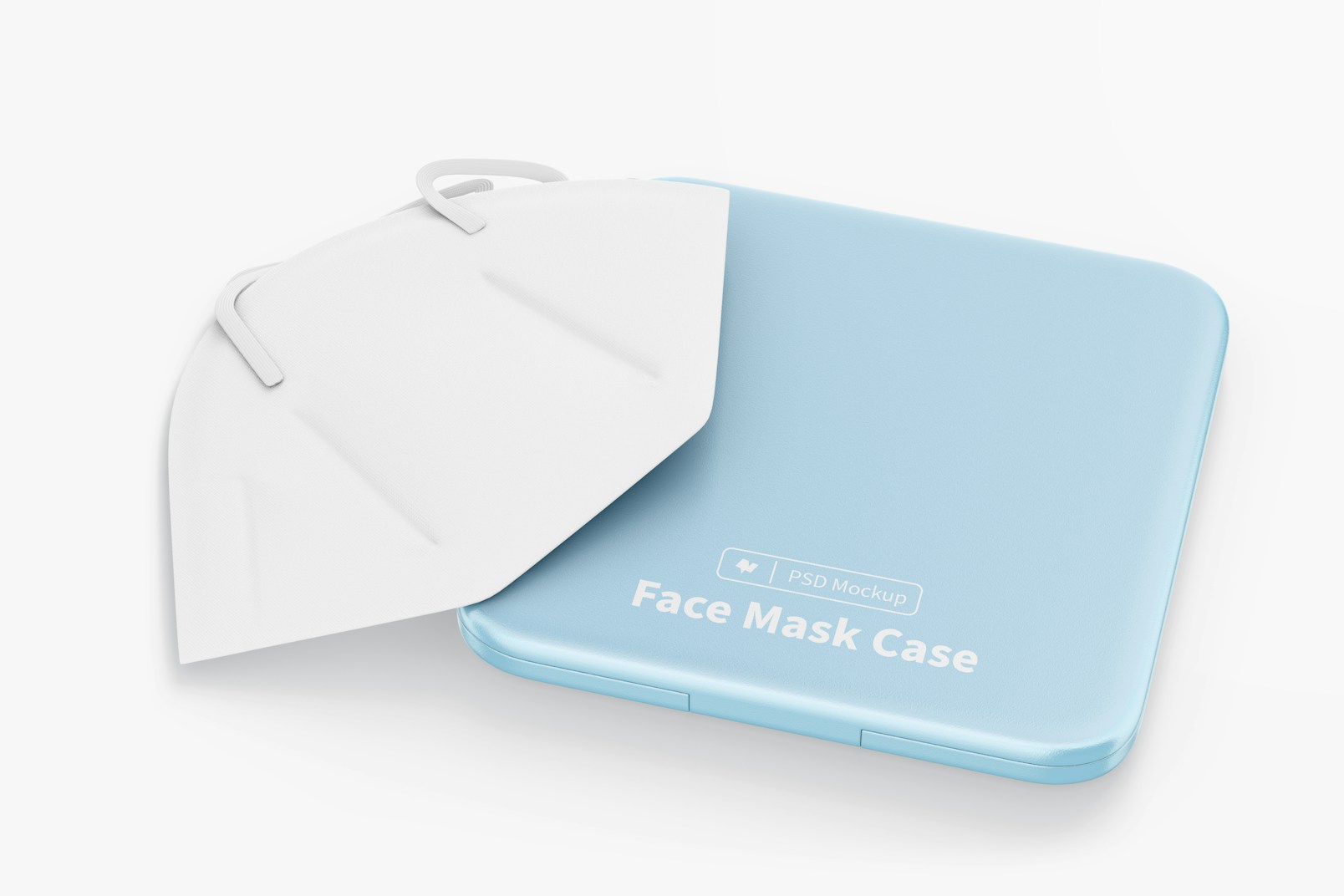Face Mask Case Mockup, Perspective View