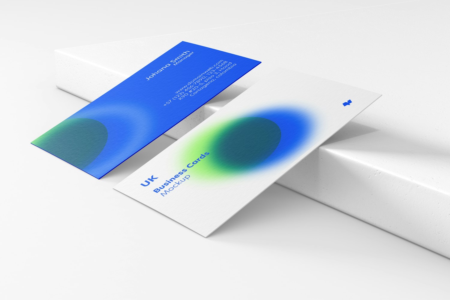 UK Landscape Business Cards Mockup, Leaned UK Landscape Business Cards Mockup, Leaned