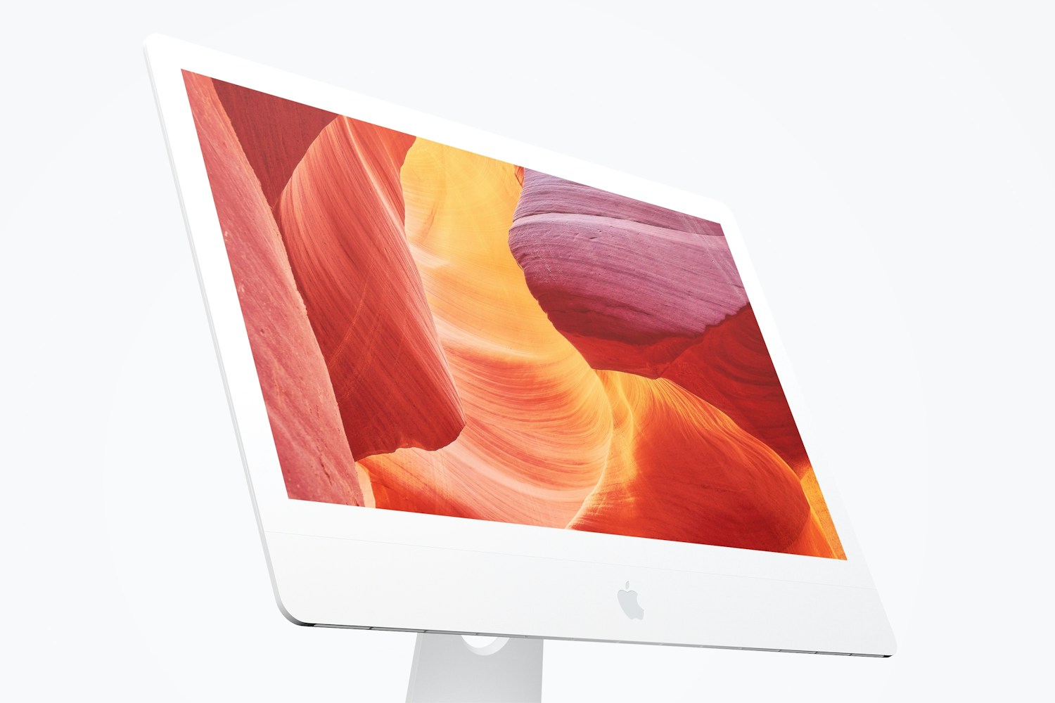 Maqueta de iMac 27” Multicolor, Pantalla en Primer Plano