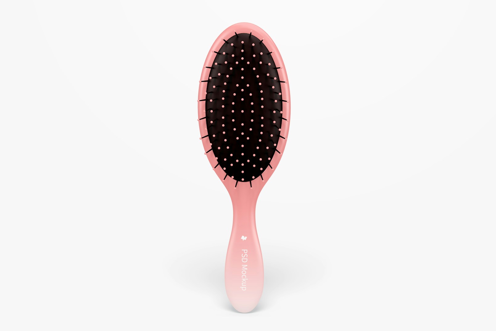 Oval Hair Brush Mockup, Front View