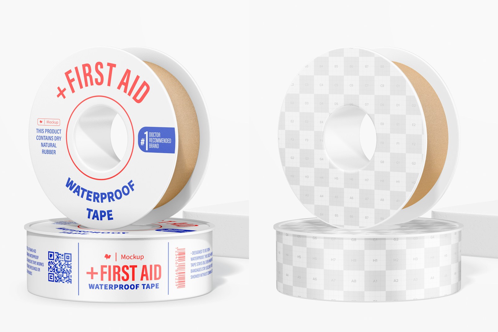 First Aid Waterproof Tapes Mockup