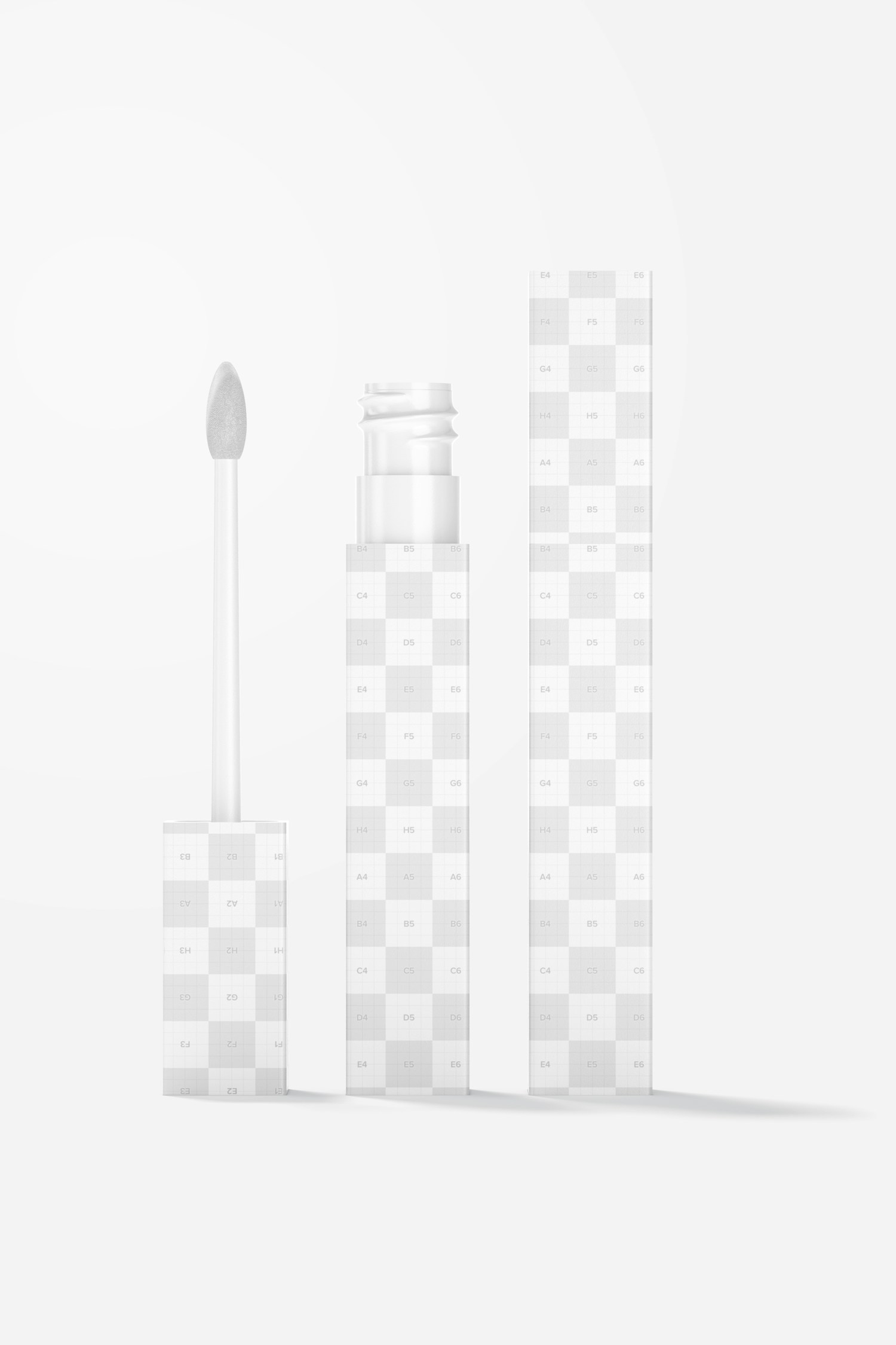 Liquid Lipstick Tubes Mockup, Opened and Closed