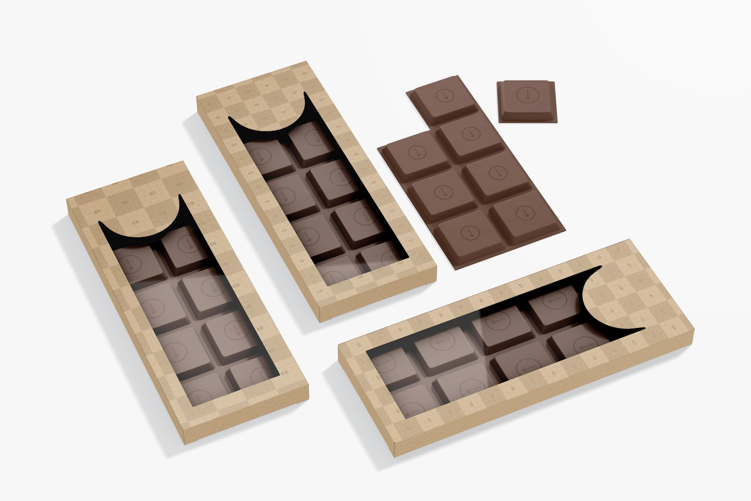 Maqueta de Cajas de Chocolate con Ventana