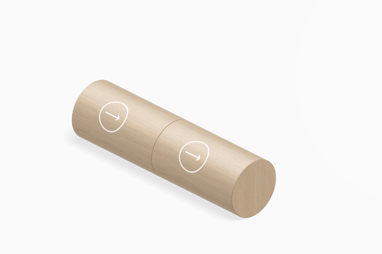 Bamboo Cover Stick Mockup, Isometric Left View Bamboo Cover Stick Mockup, Isometric Left View