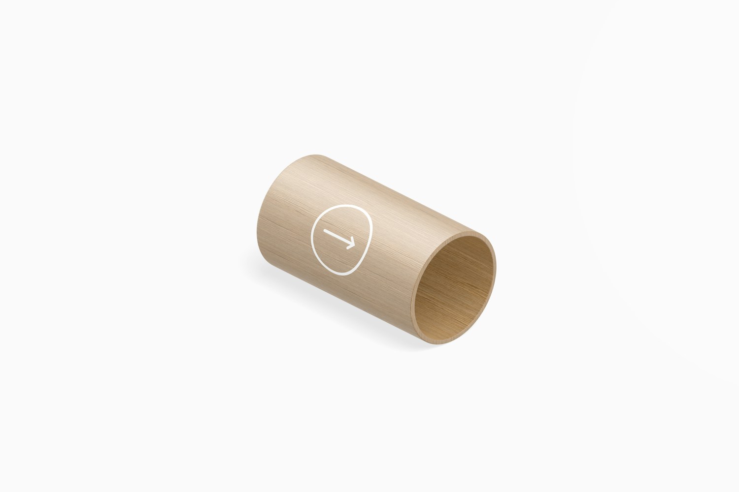 Bamboo Cover Stick Mockup, Isometric Left View
