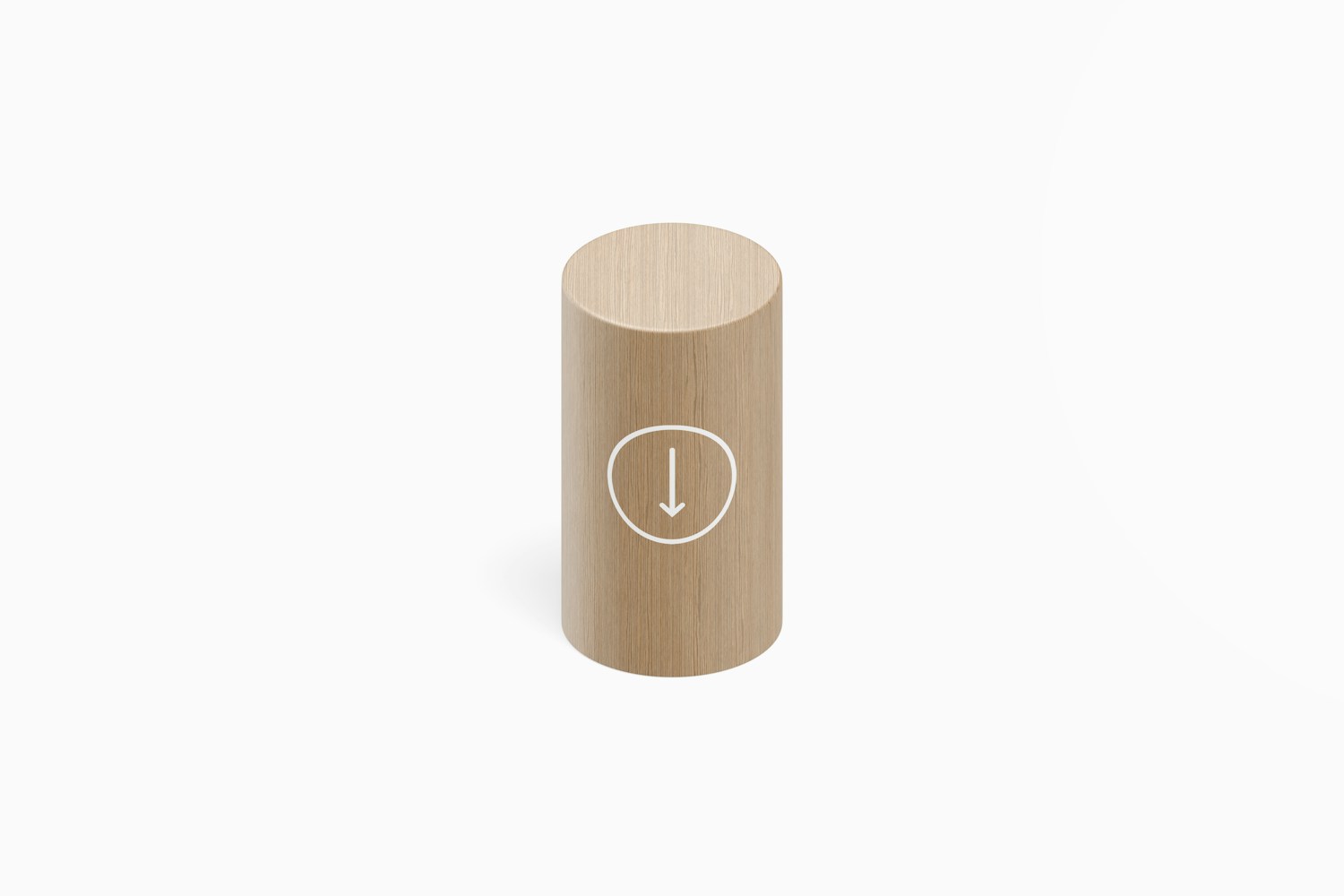 Bamboo Cover Stick Mockup, Isometric Left View Bamboo Cover Stick Mockup, Isometric Left View