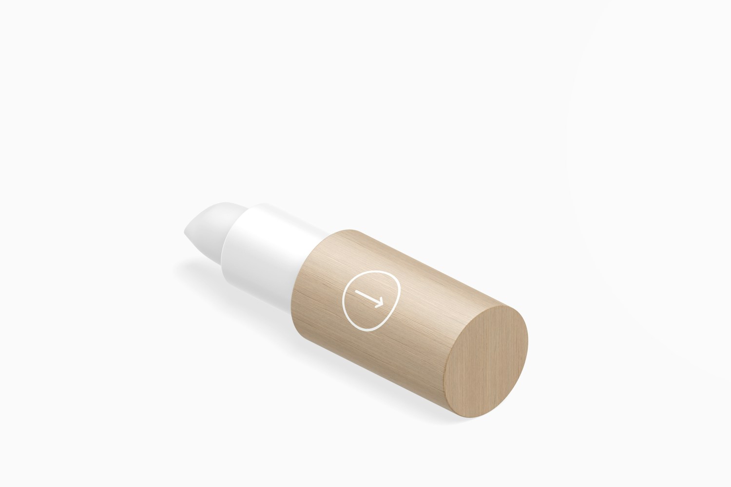 Bamboo Cover Stick Mockup, Isometric Left View Bamboo Cover Stick Mockup, Isometric Left View