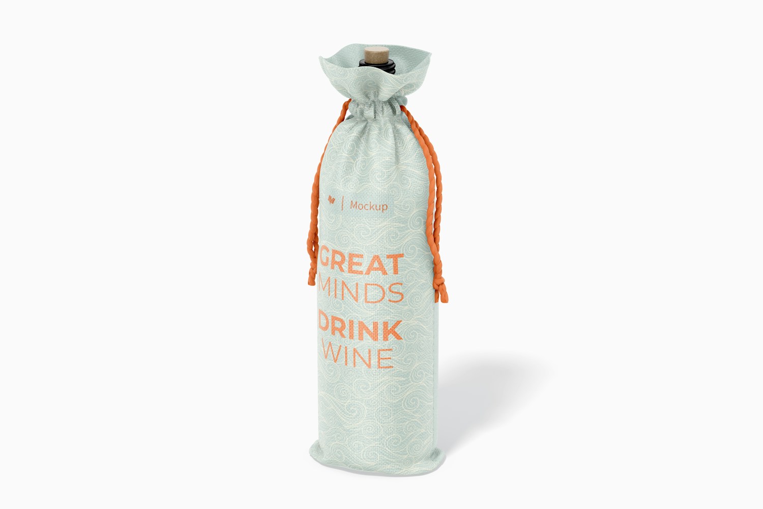 Wine Bottle Bag Mockup, Right View