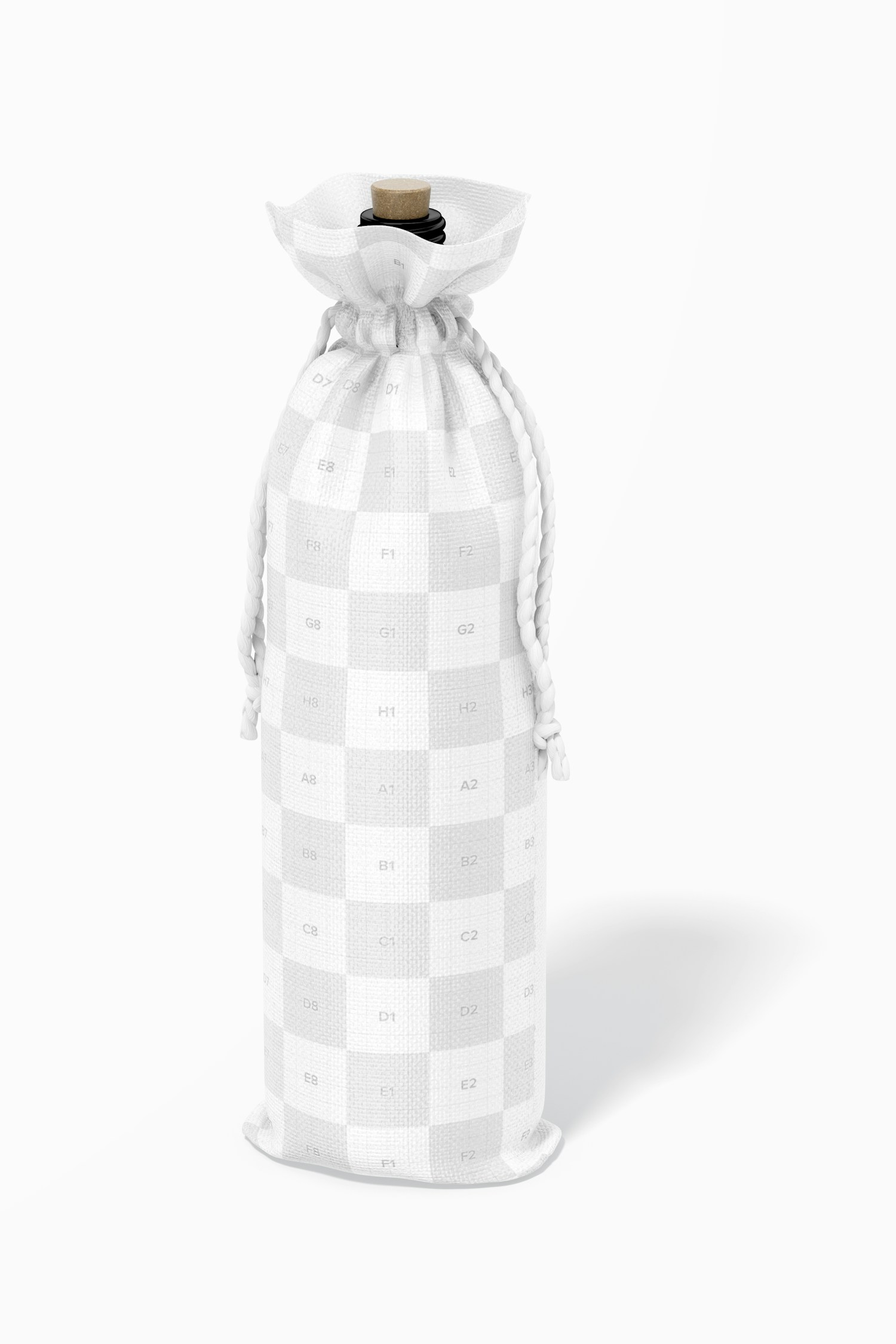 Wine Bottle Bag Mockup, Right View