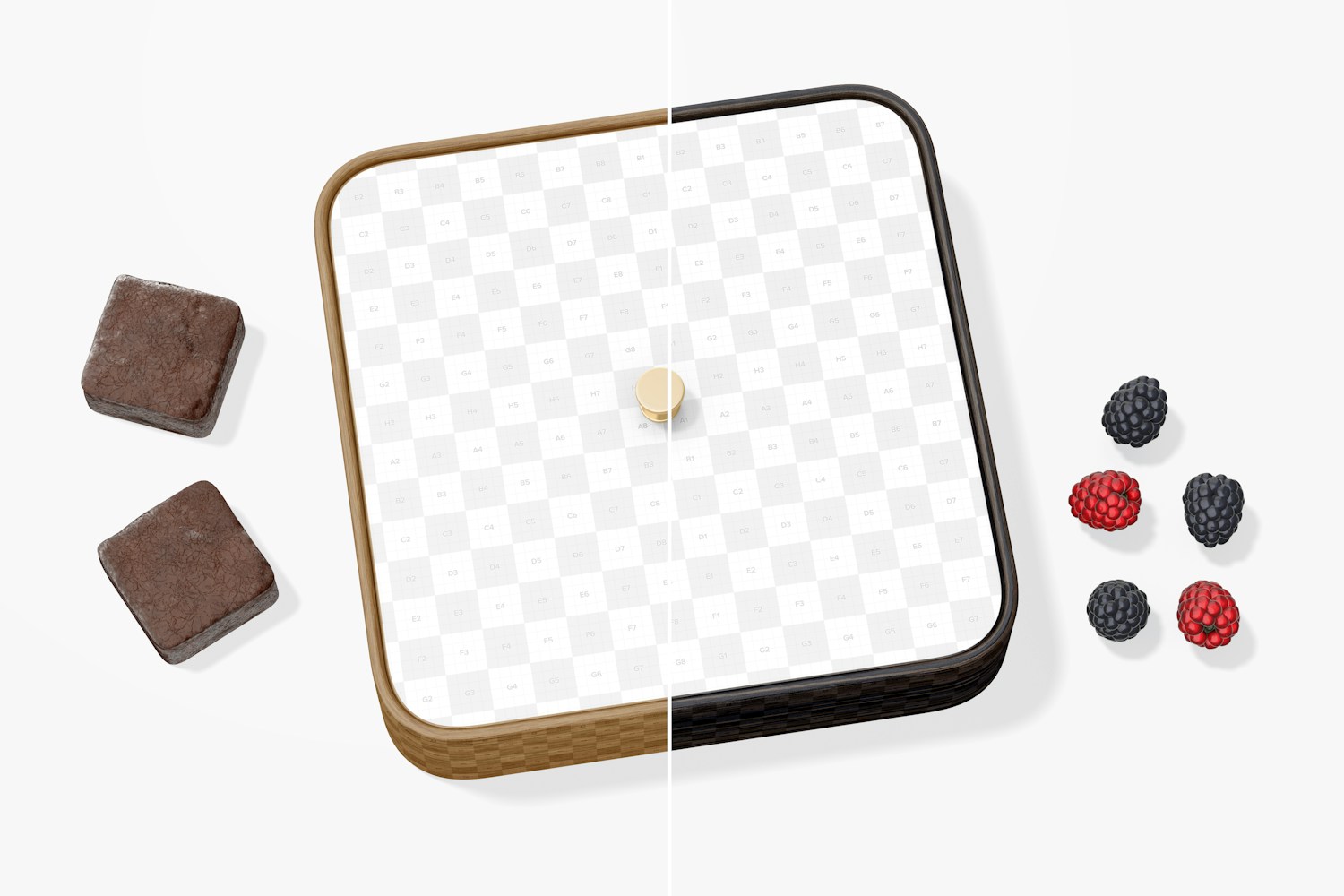 Compartment Tray with Lid Mockup Compartment Tray with Lid Mockup