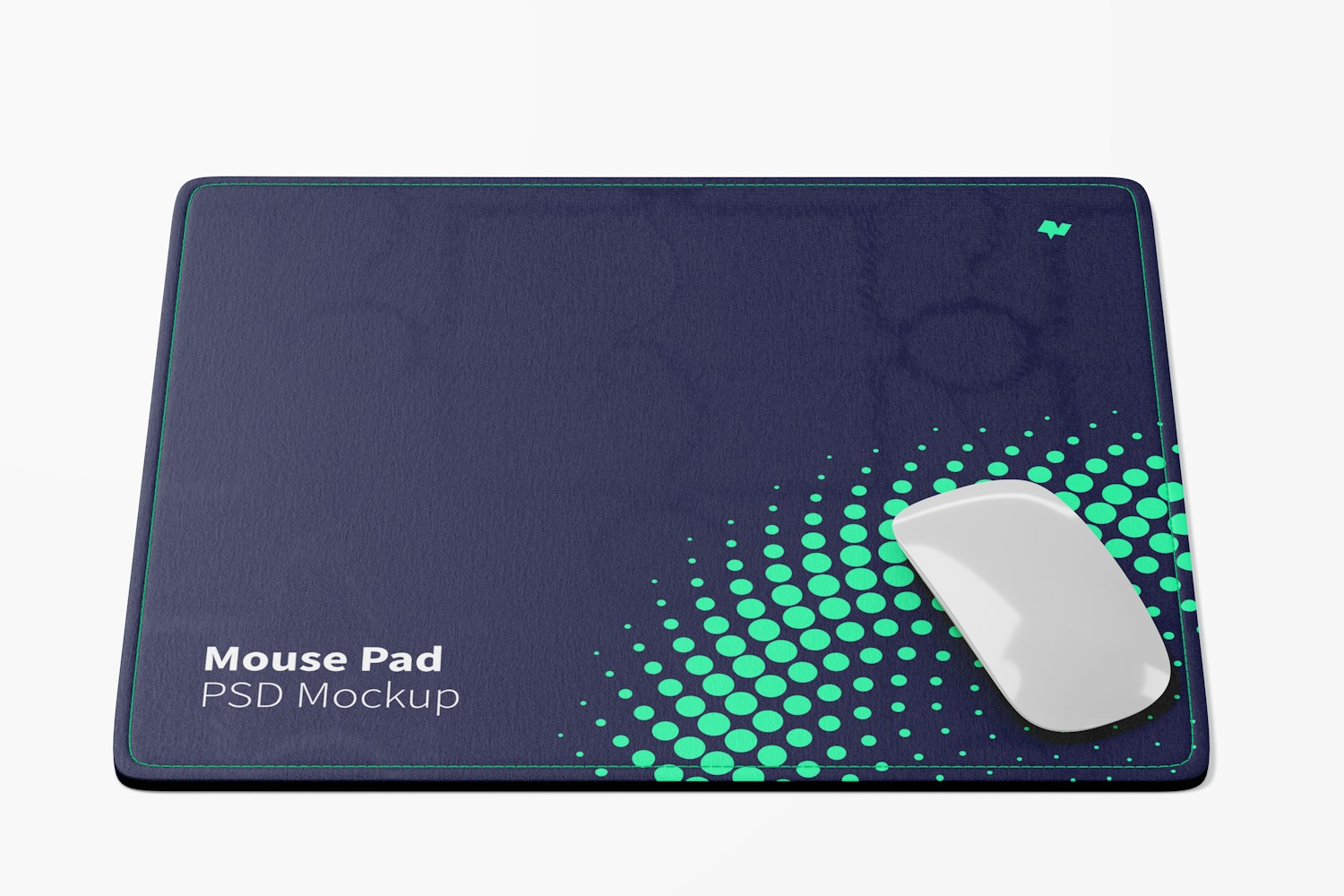 Rectangular Mouse Pad Mockup, Frontal View