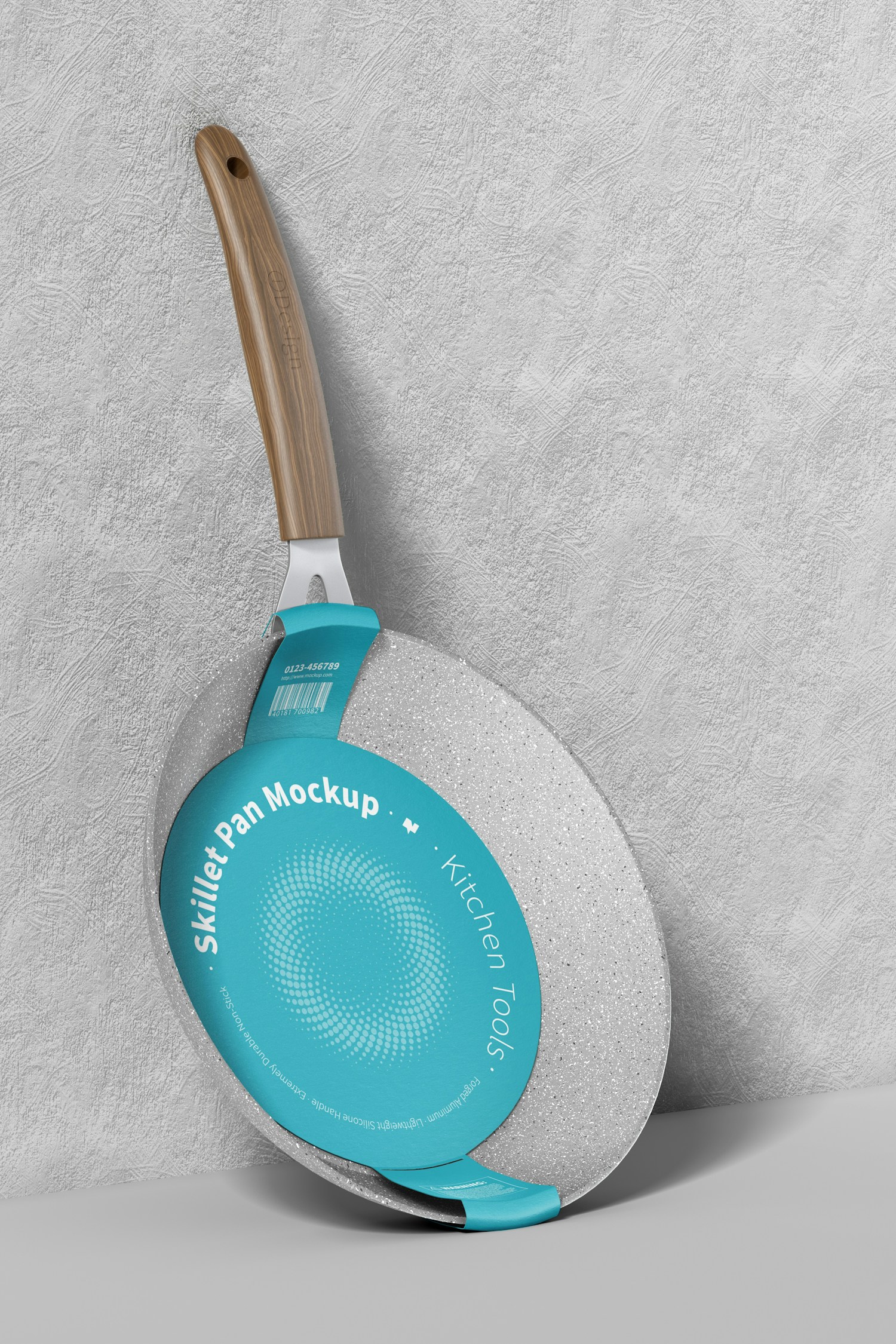 Skillet Pans Mockup, Leaned Skillet Pans Mockup, Leaned