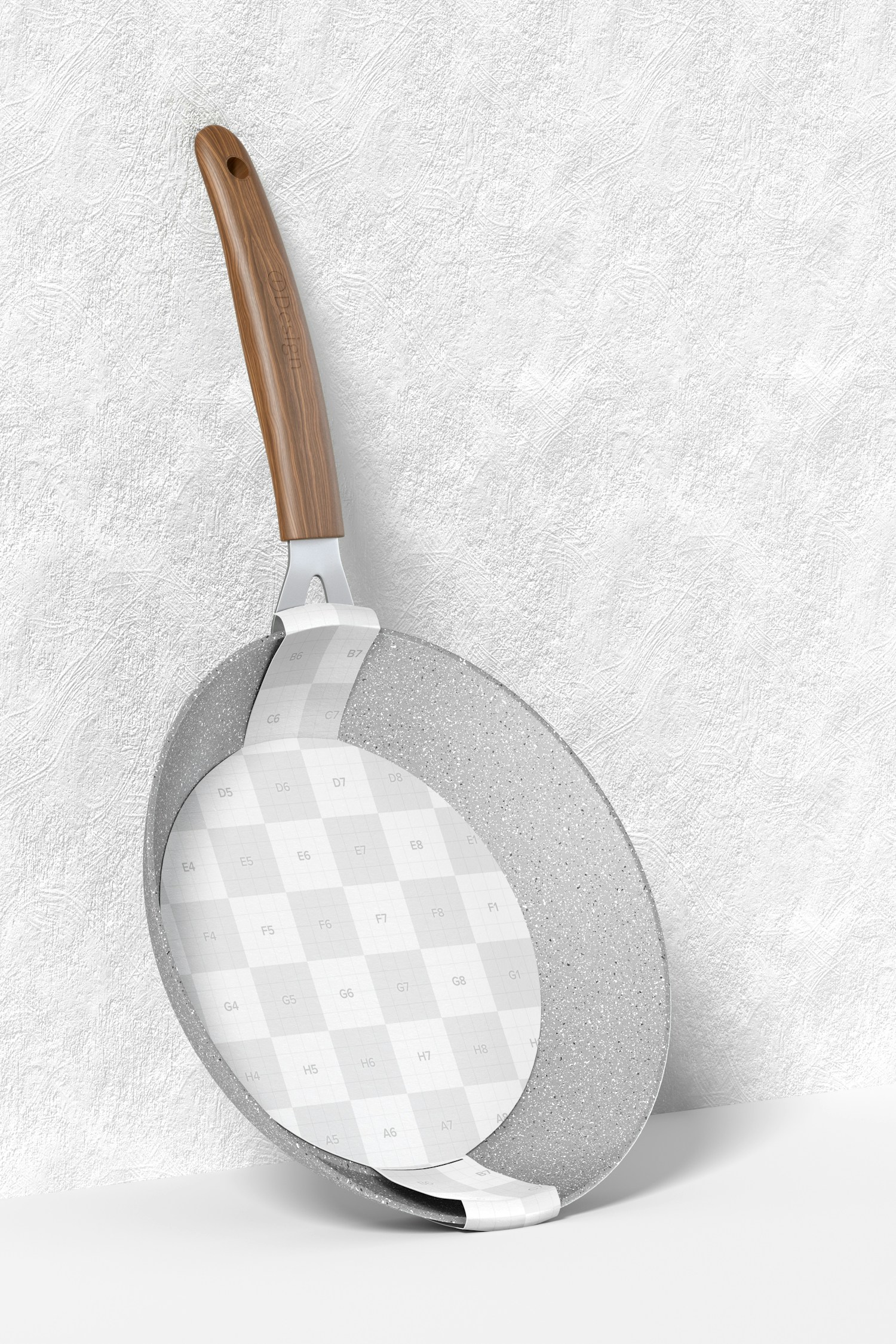 Skillet Pans Mockup, Leaned Skillet Pans Mockup, Leaned