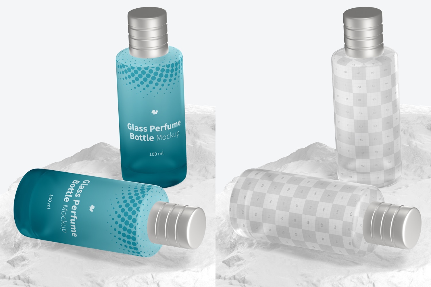 Maqueta de Perfume en Botellas de Vidrio de 100 ml, Caído Maqueta de Perfume en Botellas de Vidrio de 100 ml, Caído