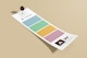 Rectangular Color Swatch Sheet Mockup, Left View