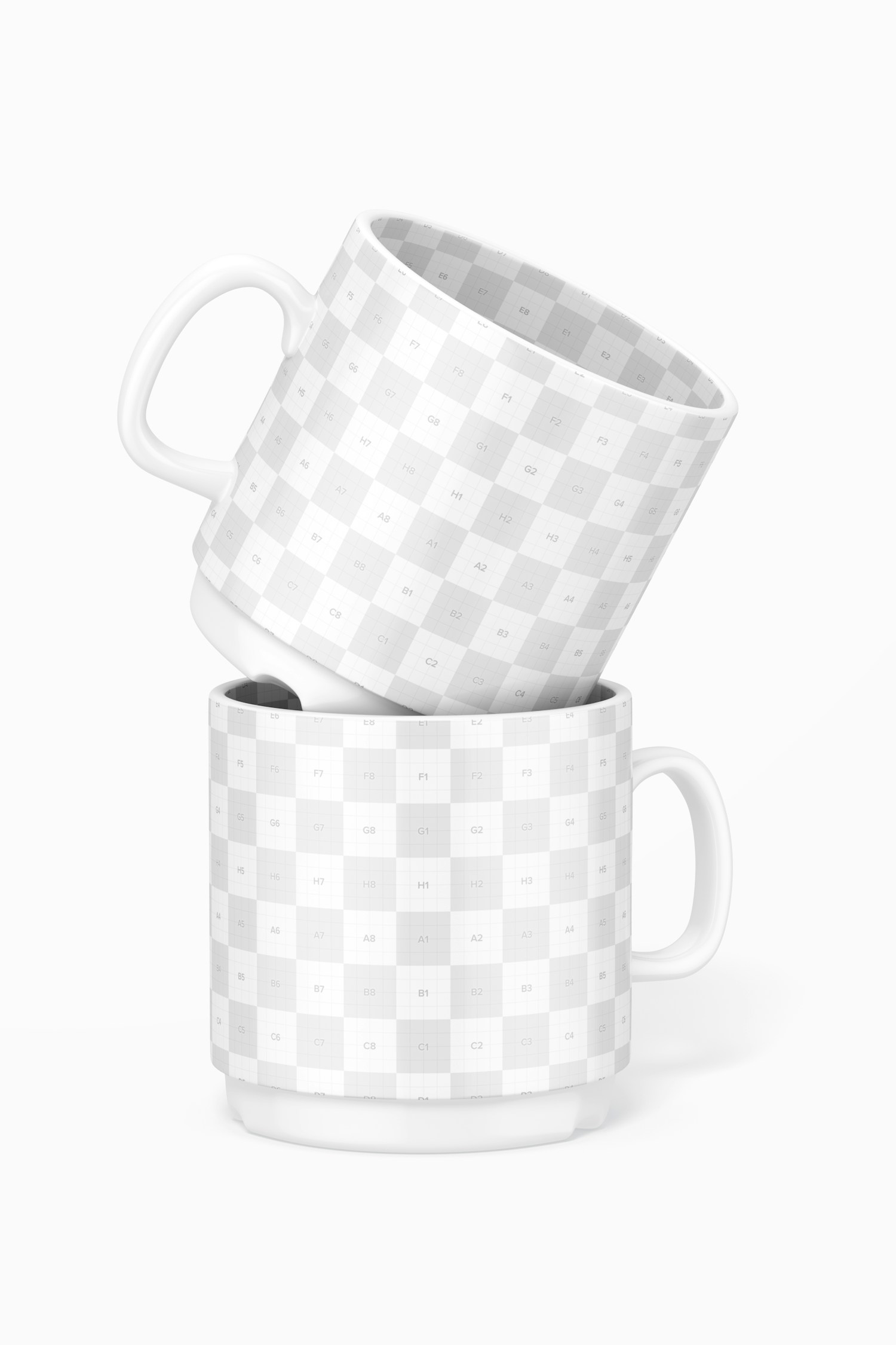 Espresso Cups Mockup, Stacked