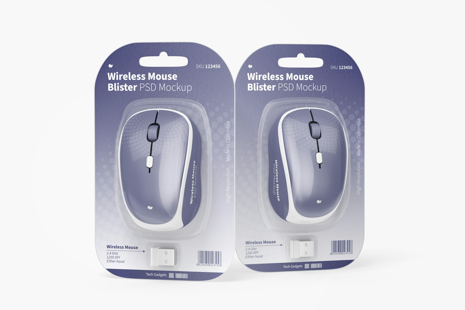 Wireless Mouse Blisters Mockup Wireless Mouse Blisters Mockup