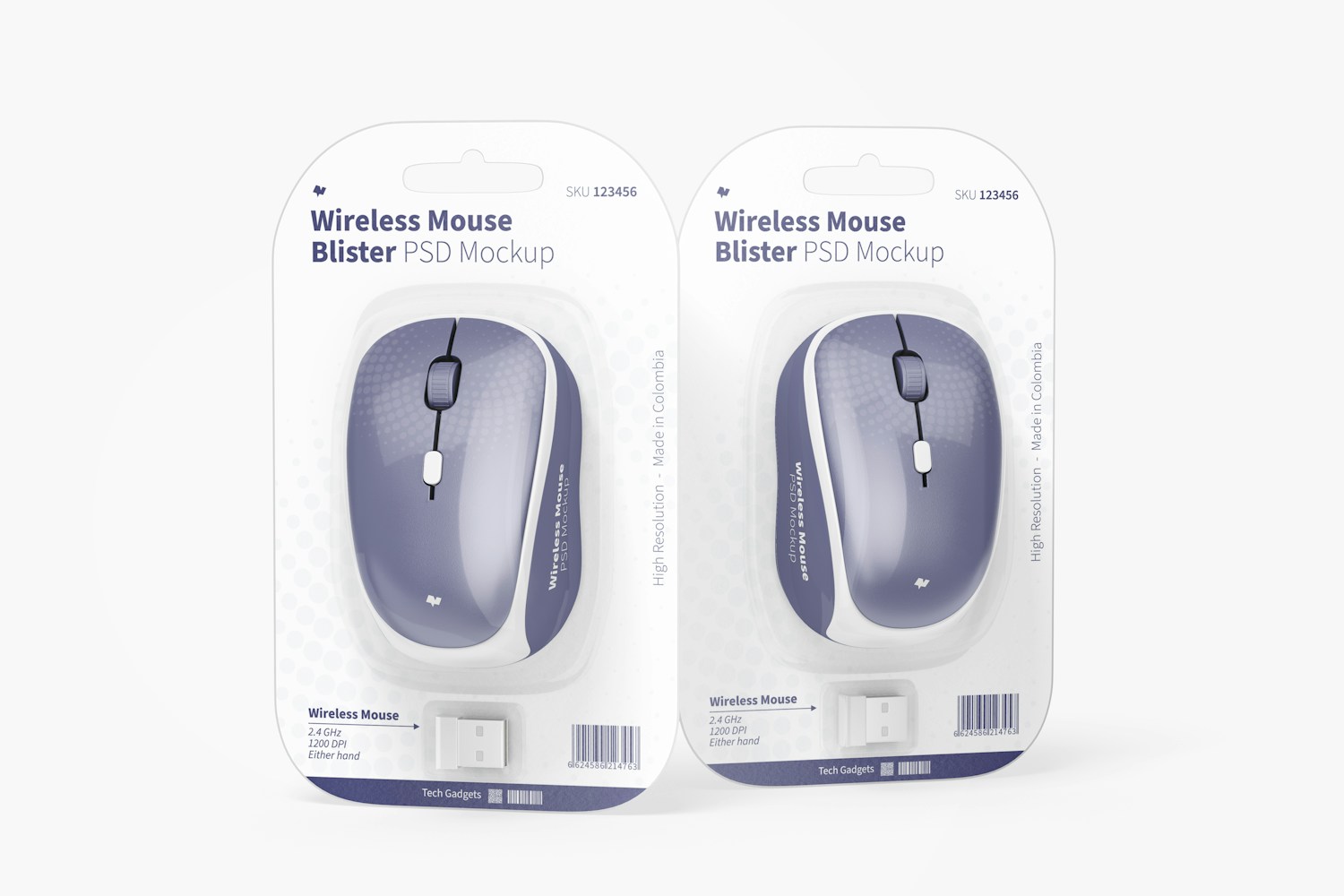 Wireless Mouse Blisters Mockup Wireless Mouse Blisters Mockup