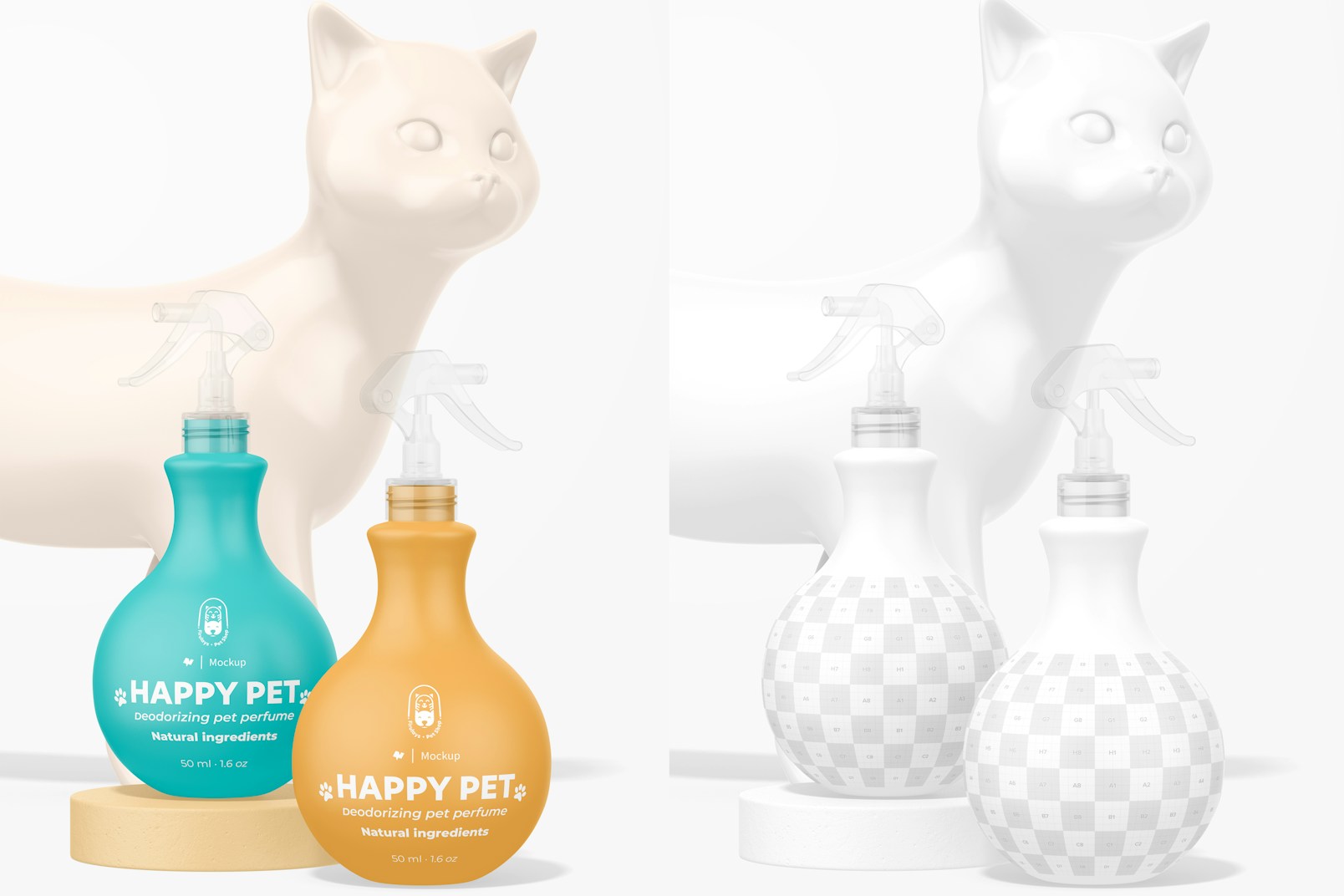 Pet Perfume Bottles Mockup