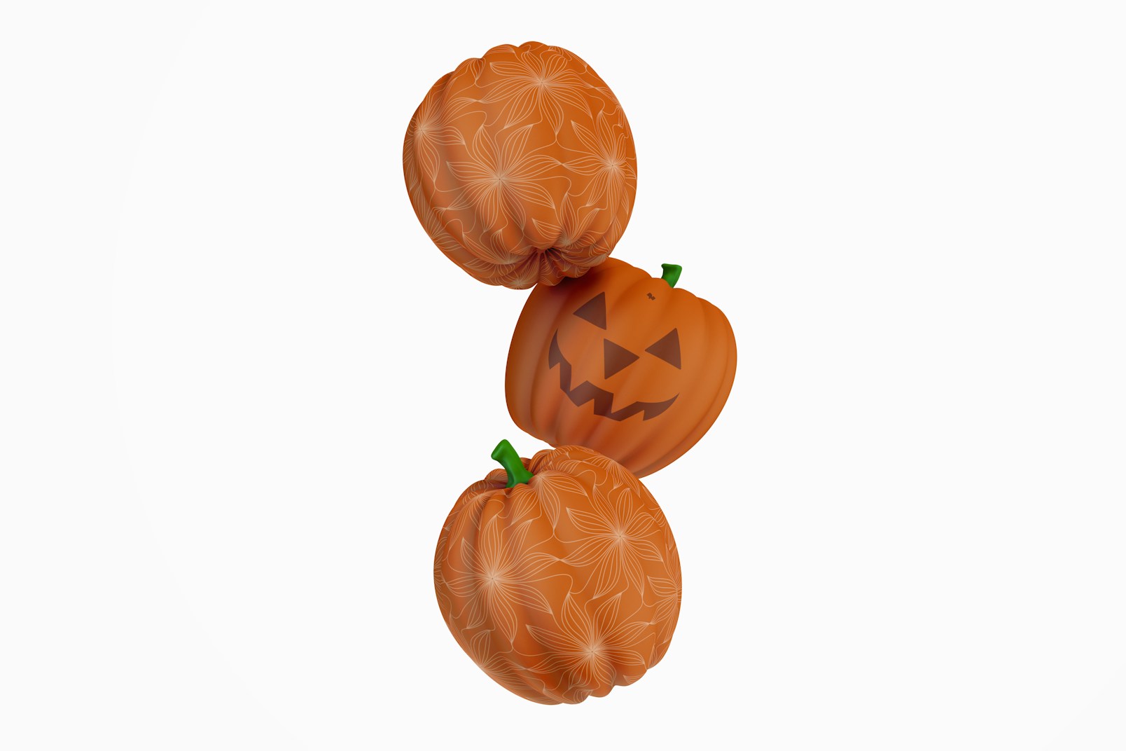 Decorative Pumpkins Mockup, Floating