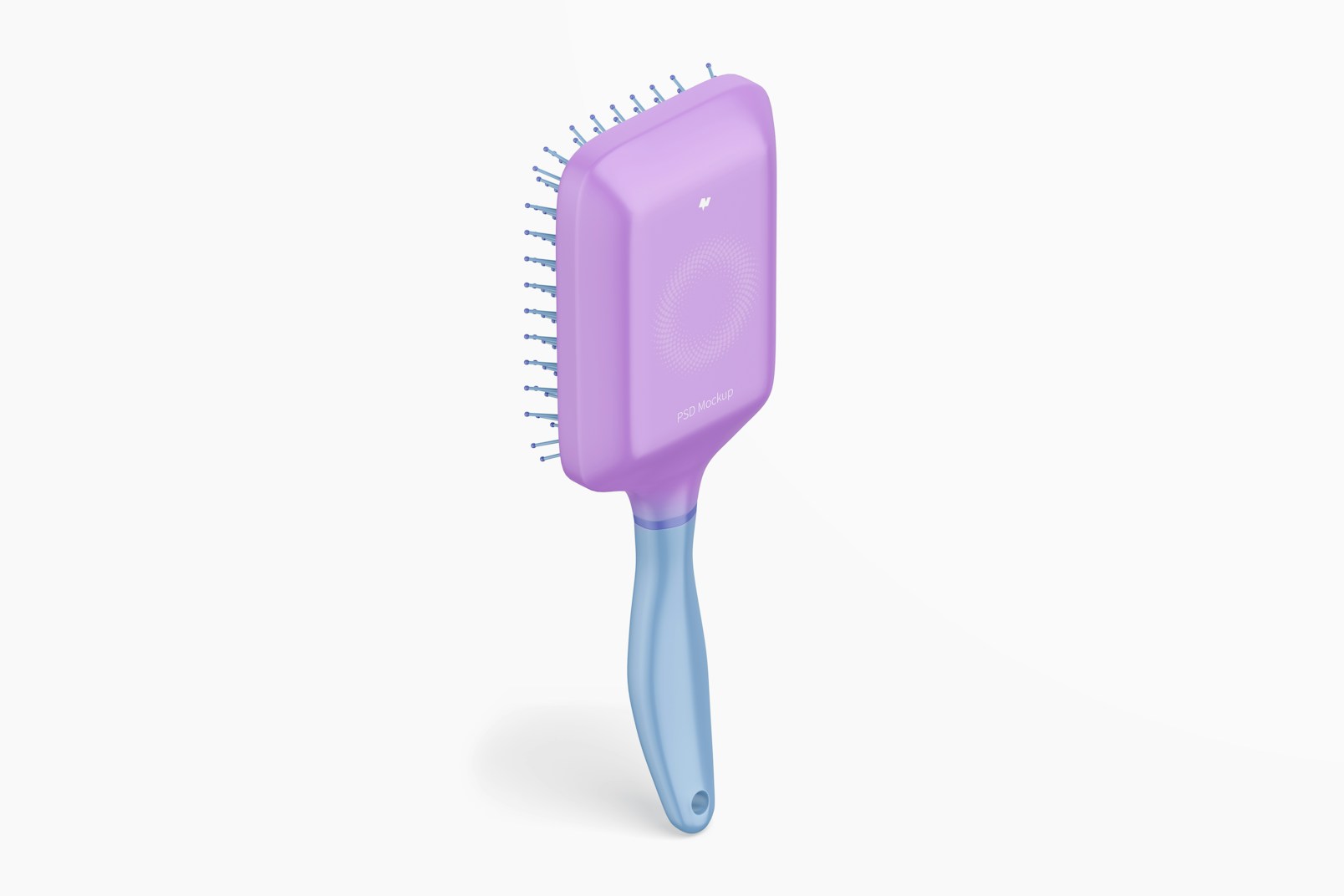 Rectangular Brush for Hair Mockup, Isometric View