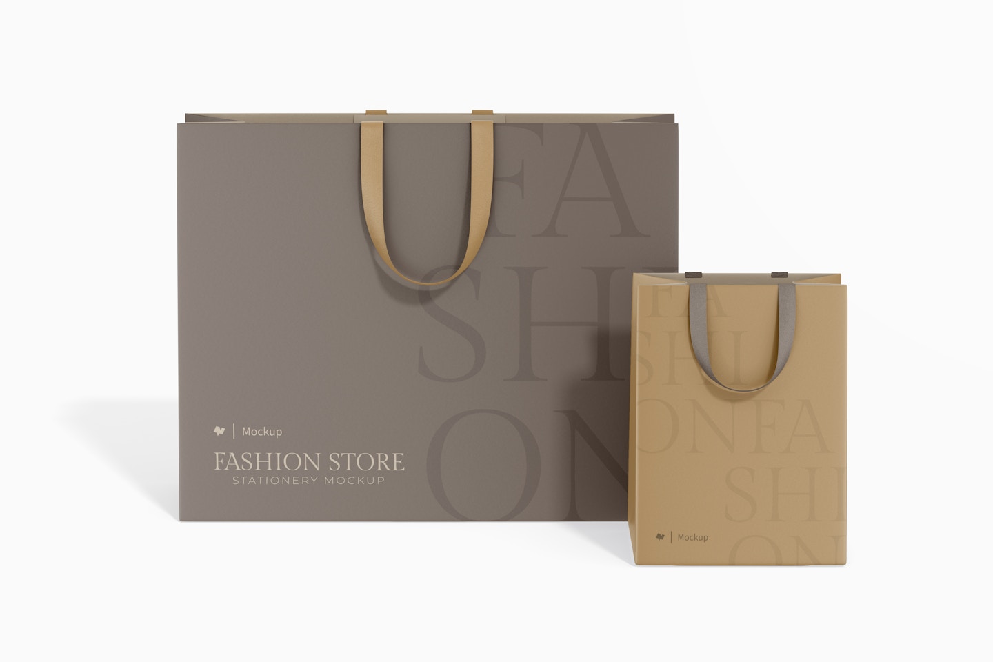 Fashion Store Bags Mockup, Front View