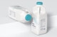 64 oz Milk Bottles Mockup, Perspective View