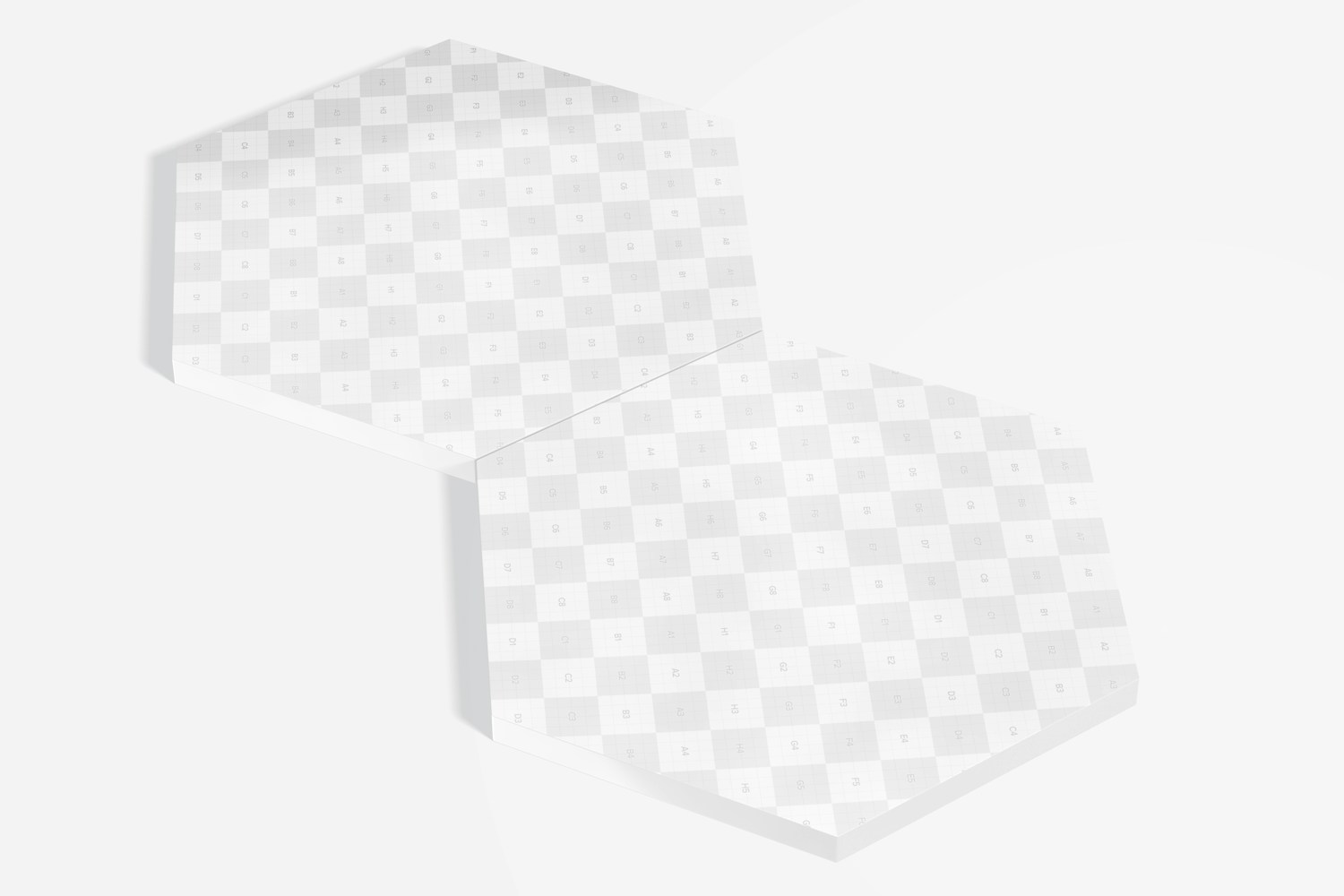 Hexagonal Ceramic Tiles Mockup, Perspective 02