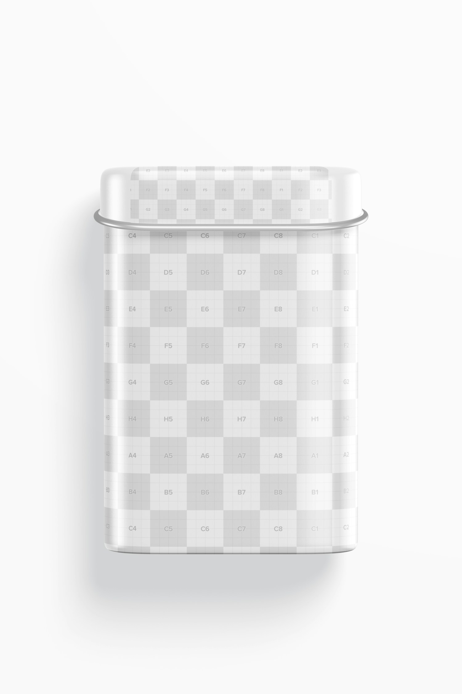 Metallic Candy Box Mockup, Top View Metallic Candy Box Mockup, Top View