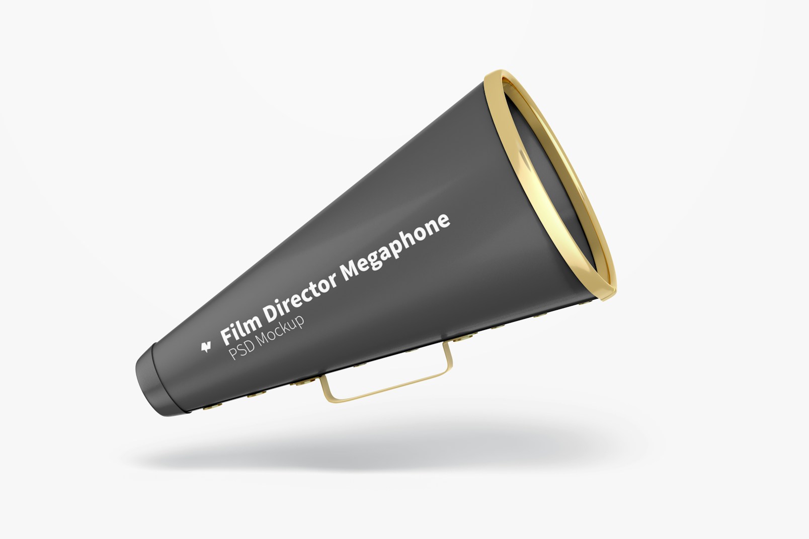 Film Director Megaphone Mockup, Floating