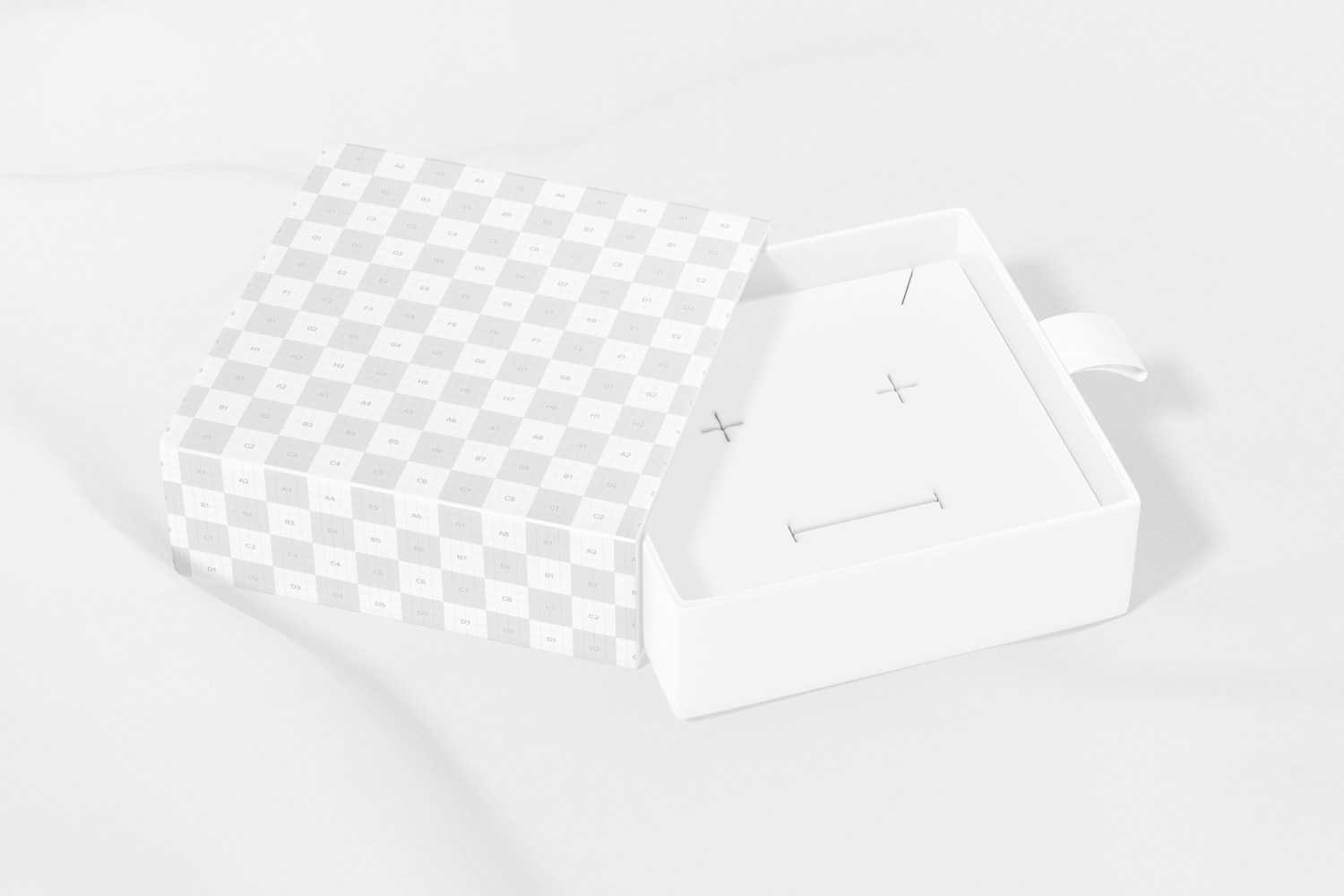 Small Jewelry Paper Box Mockup, Perspective