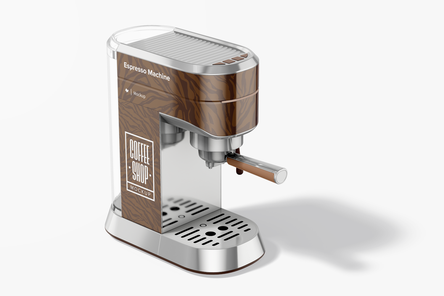 Espresso Machine Mockup, Perspective