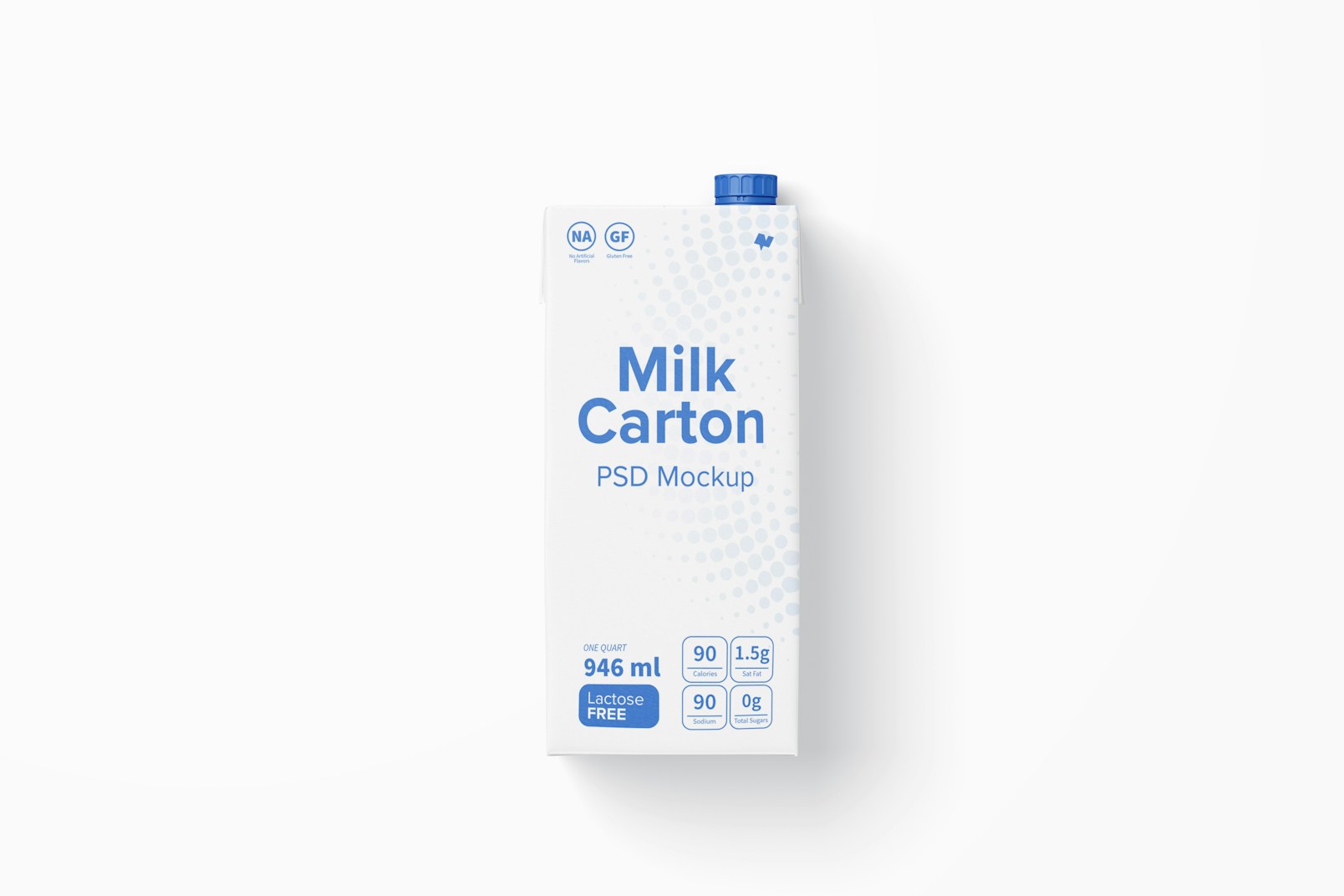 Milk Carton Mockup, Top View