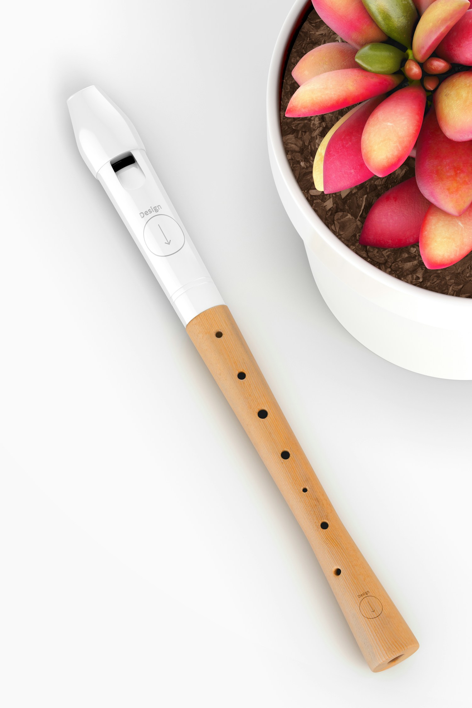 Flute Mockup, Top View Flute Mockup, Top View