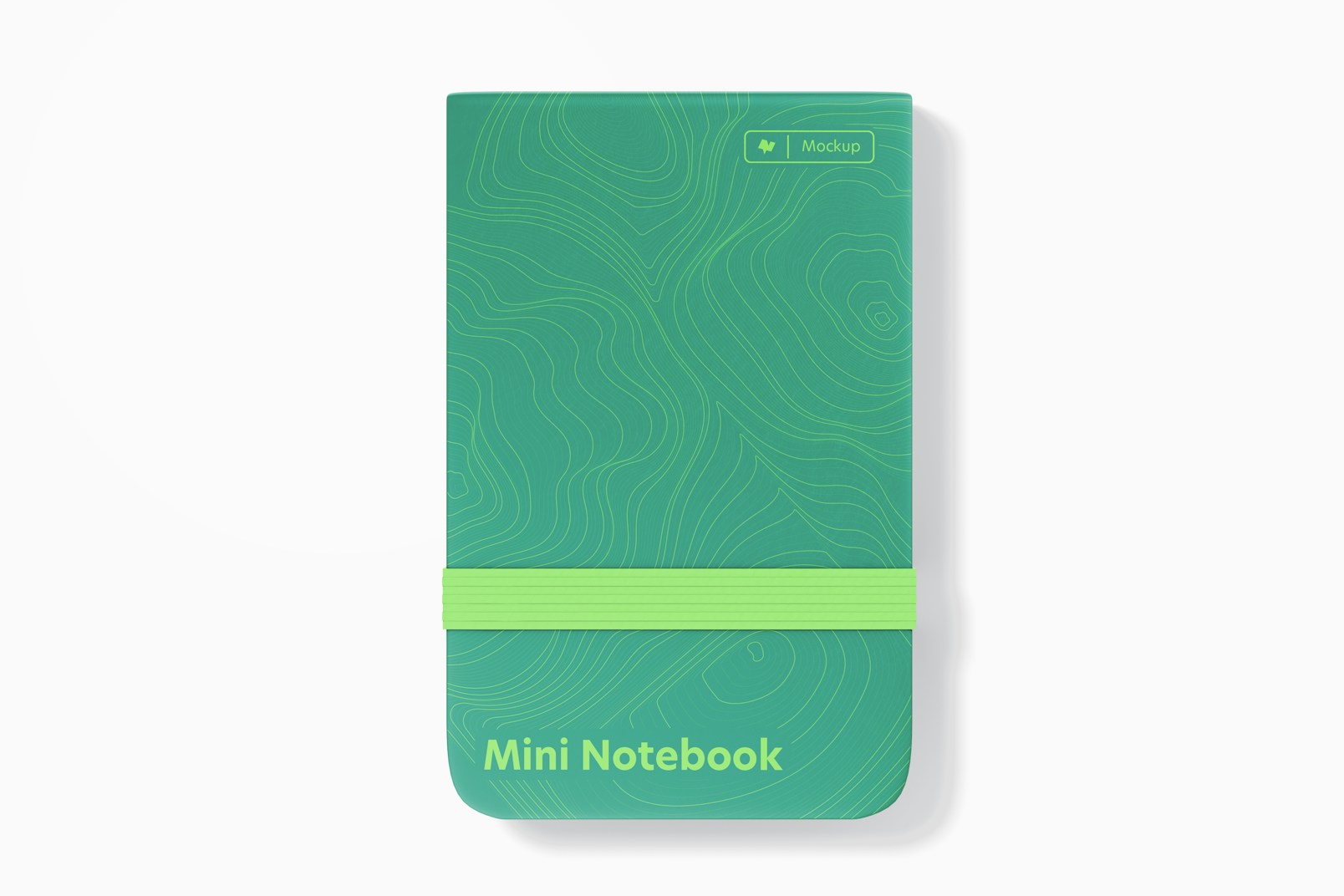 Mini Notebook with Elastic Band Mockup