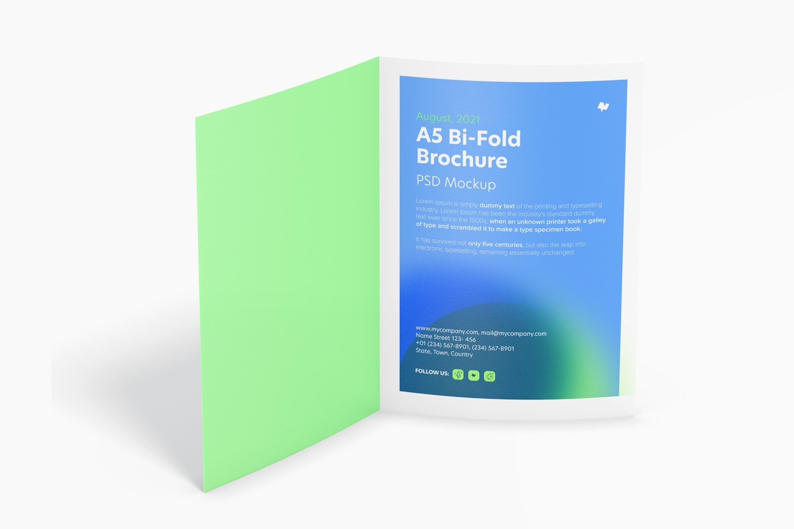 A5 Bi-Fold Brochure Mockup